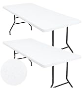 homing 2 Pack 6 Foot Rectangle Elastic Fitted Tablecloth, Waterproof Fabric Table Cover, Washable...