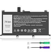 COWOOGMZ New 74WH 357F9 Laptop Battery for Dell Inspiron 15 7000 Gaming 7557 7559 7566 7567 15 50...