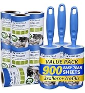 Vantaly Extra Sticky Lint Roller Mega Value Set 900 Sheets for Pet Hair Removal and Clothes, Dog ...