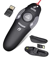Wireless Presentation Clicker for PowerPoint Presentations, USB Dongle Wireless Presenter Remote ...