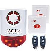 Daytech Strobe Siren Alarm Home Caring Loud Outdoor SOS Alert System 1 Red Flashing Siren,2 Remot...