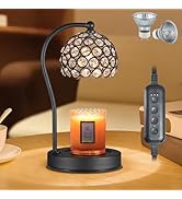 Dimmable Electric Candle Warmer Lamp with Timer Home Decor Wax Melts Warmer for Jar Scented Candl...