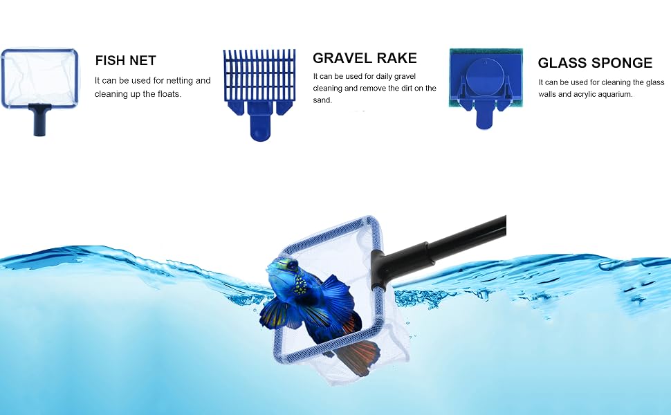 5 in 1 & Fish Tank Gravel Cleaner