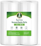 Syntus 2 Rolls 8" x 50' Vacuum Sealer Bags, BPA Free for Food Storage | 4mil Thick, Custom Length...