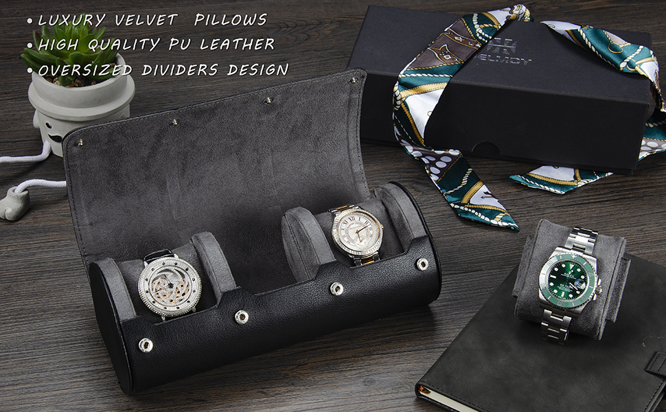 HELMDY Watch Roll Travel Case