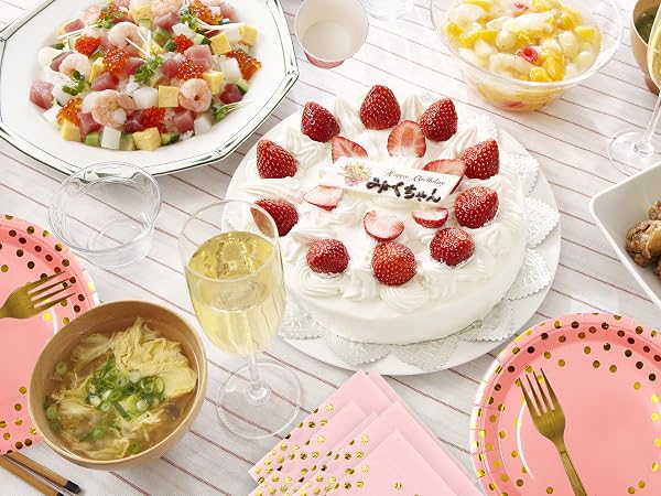 Pink and Gold Cake Plate
