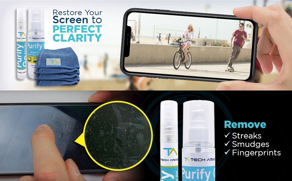 Tech Armor Smartphones, iPads, Eyeglasses, e-Readers, TV, LED, LCD, Computer Laptop -Cleaner Kit