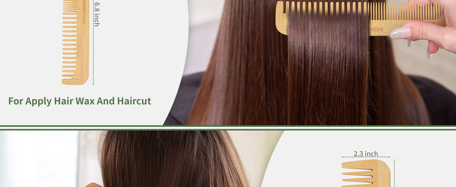 bamboo hair comb set