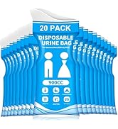 GREATCITI Disposable Urine Bag, Pee Bags for Travel for Women/Men, 900ML Emergency Portable Pee B...