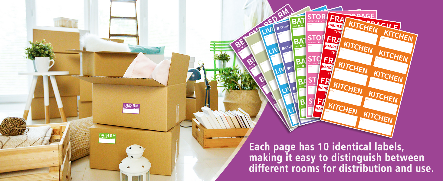 Home Moving Labels