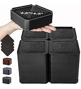 Lsteekoop Wide Base Bed Risers, Stackable Furniture Lifts 2, 3.6, 5 Inch Heavy Duty Couch Risers ...