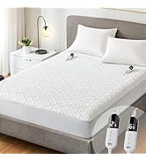 King Size Heated Mattress Pad – Luxury Dual Control Electric Bed Warmer, Machine Washable, Auto S...
