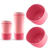 JTJEI 2pcs Silicone Boot for Owala SmoothSip Slider 12oz 20oz, Anti-Slip Protective Sleeve for Ow...