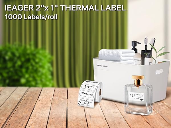 2x1 thermal labels