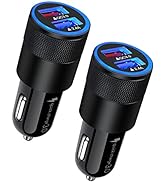 30w Car Charger, Quick Charge 3.0 Cigarette Lighter Adapter, 2 Port Fast Charging Car Block for i...
