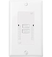 Baomain 20 Amp Blank Face GFCI with Wallplate, 20A 125V AC 60Hz WR, Weather-Resistant Self-Test I...