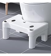 Toilet Stool,Squatting Toilet Stool for Adults,Poop Stool, Potty Stool,Non Slip Step Stool,Bathro...
