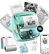 Memoking Print Pods Mini Printer - T02PRO Sticker Printer Portable Thermal Inkless Sticker Maker ...