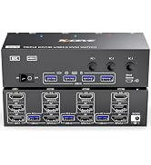 KVM Switch 3 Monitors 3 Computers 8K@60Hz, MLEEDA HDMI + 2* Displayport Triple Monitor KVM Switch...