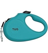 TUG Monochrome 360° Tangle-Free Retractable Dog Leash | 16 ft Strong Nylon Tape (Small, Aqua)