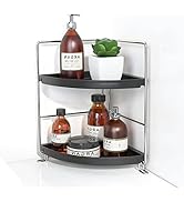 NLBTW 2 Tier Corner Bathroom Shelf Vanity Organizer,Bathroom Organizer Countertop and Storage Cab...