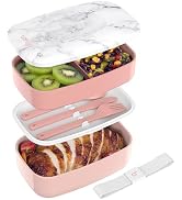Bentgo Classic - Adult Bento Box, Stackable 3-Compartment Lunch Box with Removable Utensil Set an...