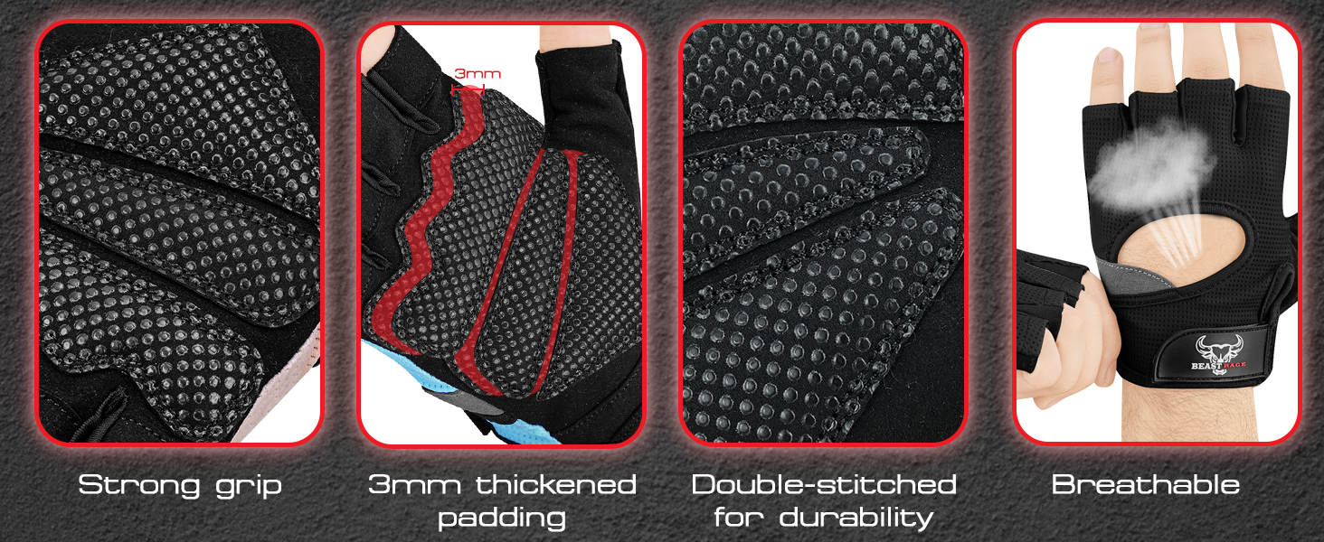 workout gym gloves breathable