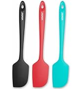 3 Pack Large Silicone Spatula for Kitchen,600°F Heat resistant Rubber Spatulas for Baking,Cooking...