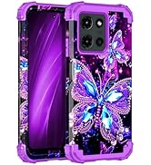 Hekodonk for Moto G 5G 2025 Case,Glow in The Dark Three Layer Heavy Duty Shockproof Protection Ha...
