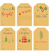 Christmas Gift Tags Stickers 120PCS Christmas Gift Tags Kraft Xmas to from Gifts Labels 3 x 2 Inc...