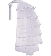 Victorian Steampunk Bustle Skirt 6 Layered Tie-on Belt Tulle Tutu Overskirt