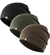 WTACTFUL 3-Pack Soft Viscose Slouchy Beanie Skull Cap for Men Women | Skin-Friendly Viscose Fabri...