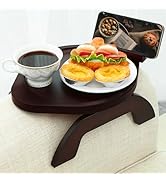 AISONGDONG Couch Arm Table Tray, Sofa Clip on Tray Tables with 360° Phone Holder, Bamboo Arm Rest...