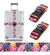 Gutsdoor Colorful 2 Pack Luggage Straps for Suitcases Travel Belt Connector Holds Suitcase Add a ...
