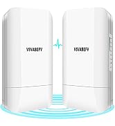 VSVABEFV Wireless WiFi Bridge 300Mbps 2.4G Outdoor CPE Point to Point Long Range Access Point Wat...