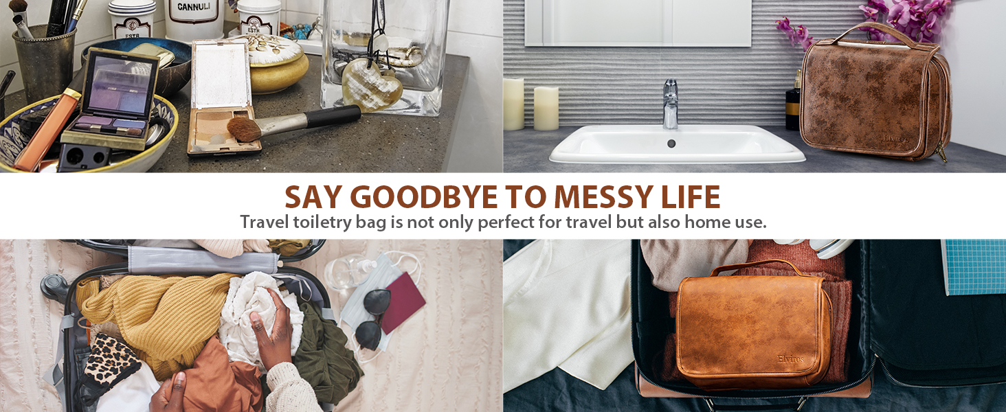 PU leather toiletry bag