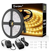 Onforu 32.8ft LED Strip Light Soft White, 10m Dimmable 3000k Led Strip, Warm White Ribbon Light, ...
