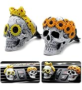 Sugar Skull Decor for Women, Sunflower Air Fresheners Car Accessories Interior Aesthetic Dashboar...