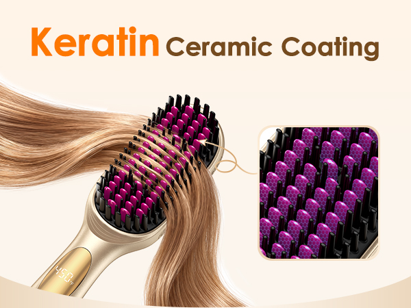 Ionic Hair Straightener Brush