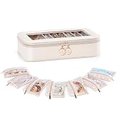 Lolalet 8 in 1 Travel Jewelry Case with Velvet Pouches, Clear Window Travel Jewelry Organizer Bag...