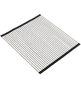 Extra Large Roll Up Dish Drying Rack Over The Sink Dish Drainer for Kitchen Counter, Sink Drying ...