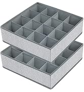 Joyoldelf Sock Drawer Organizer Divider Underwear Organizer 16-cell Fabric Dresser Drawer Organiz...