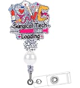 Surgical Tech Badge Reel Retractable - Cosmisun Surgical Technician Badge Holder Retractable Clip...