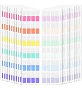 480 PCS Sticky Index Tabs, Colored Strip Page Markers, Writable and Repositionable File Tabs Flag...