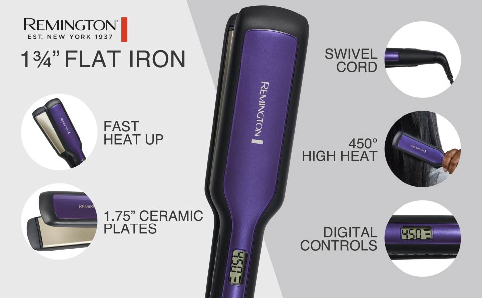 Fast Heat Up, 1 3/4'' Ceramic Plates, Swivel Cord, 450 degree high heat, Digital Controls