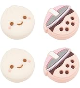 GORGECRAFT 4Pcs Boba Thumb Grips Food Pork Bun Face Bubble Milk Tea Button Joystick Analog Joy Co...