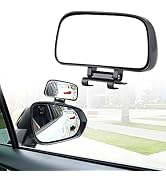 LivTee Blind Spot Mirror, Adjustable Mounted Blindspot Mirror HD Glass Wide Angle View, Side Rear...