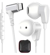 USB C Headphone Right Angle HiFi Ear Buds for Samsung S26 Ultra S25 FE A17 A16,Noise Isolation Ty...