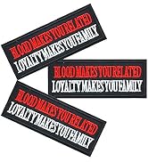 U-Sky Sew or Iron on Patches for Jackets, 3pcs Blood Makes You Related Loyalty Makes You Family S...