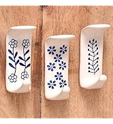 Indian Shelf 3 Hooks, 6 Strip Boho Decorative Adhesive Sticky Hooks for Wall Shower Loofah Holder...